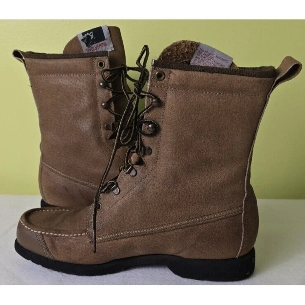 Vintage Wolverine Made In USA Boar Hide Men's Boots Boarhide Size 10 M Pigskin